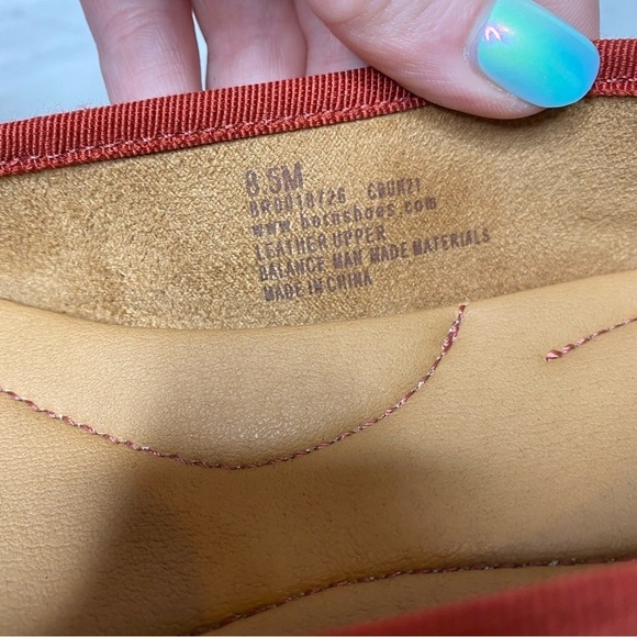 Born Brin Red Leather Flat 8 1/2 M - Picture 11 of 14